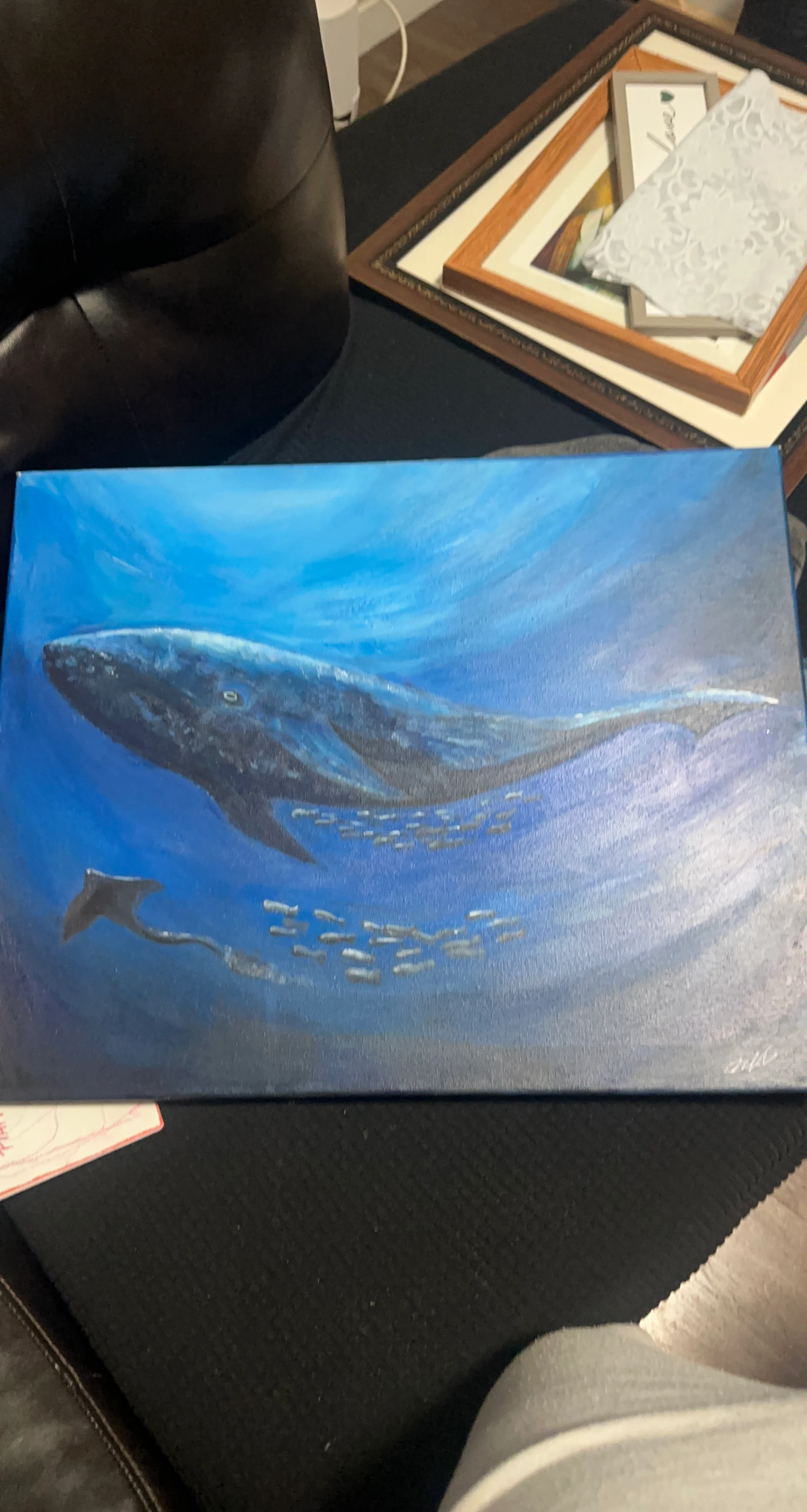 Whale Underwater Painting