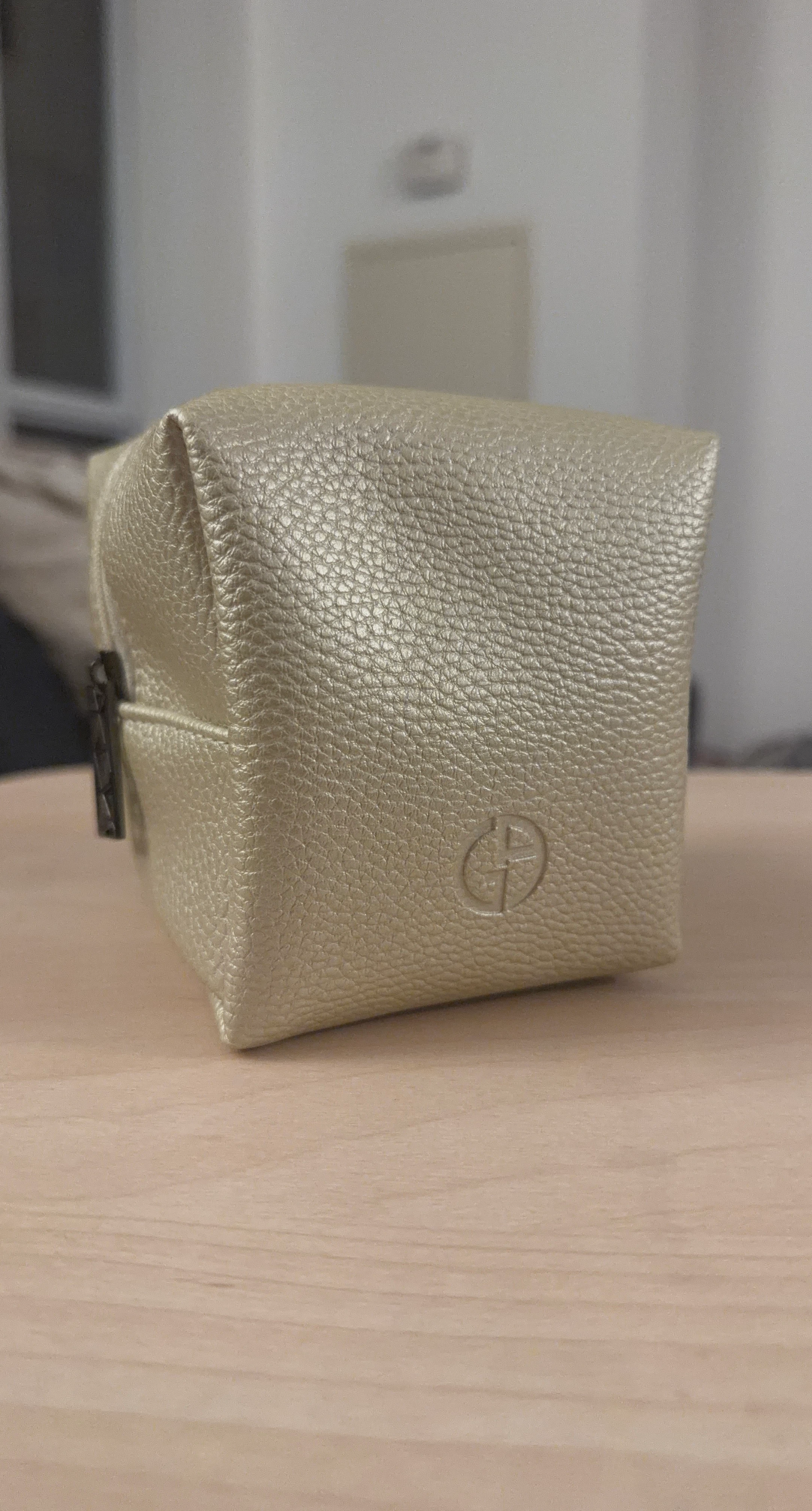 Giorgio Armani Cube Gold Toiletry Bag