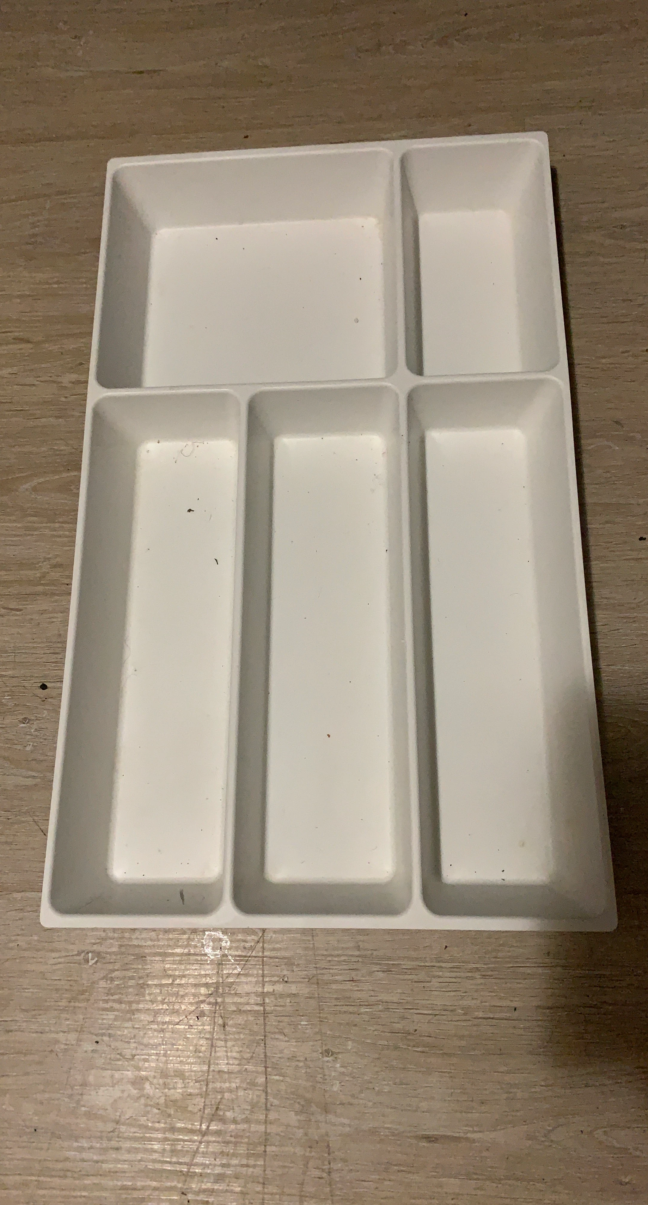 White Plastic Cutlery Drawer Organizer