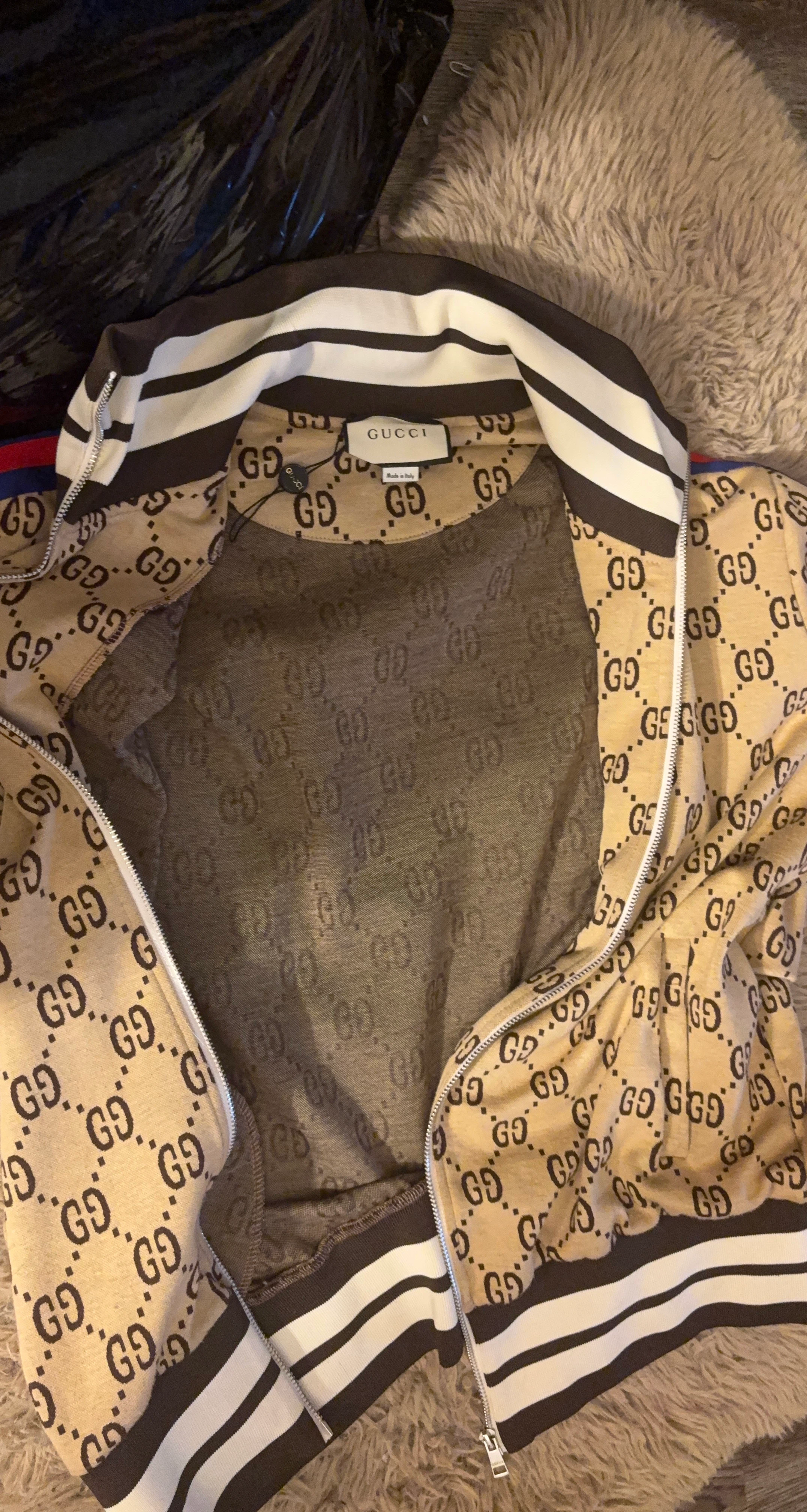Gucci GG Jacquard Zip-Up Jacket