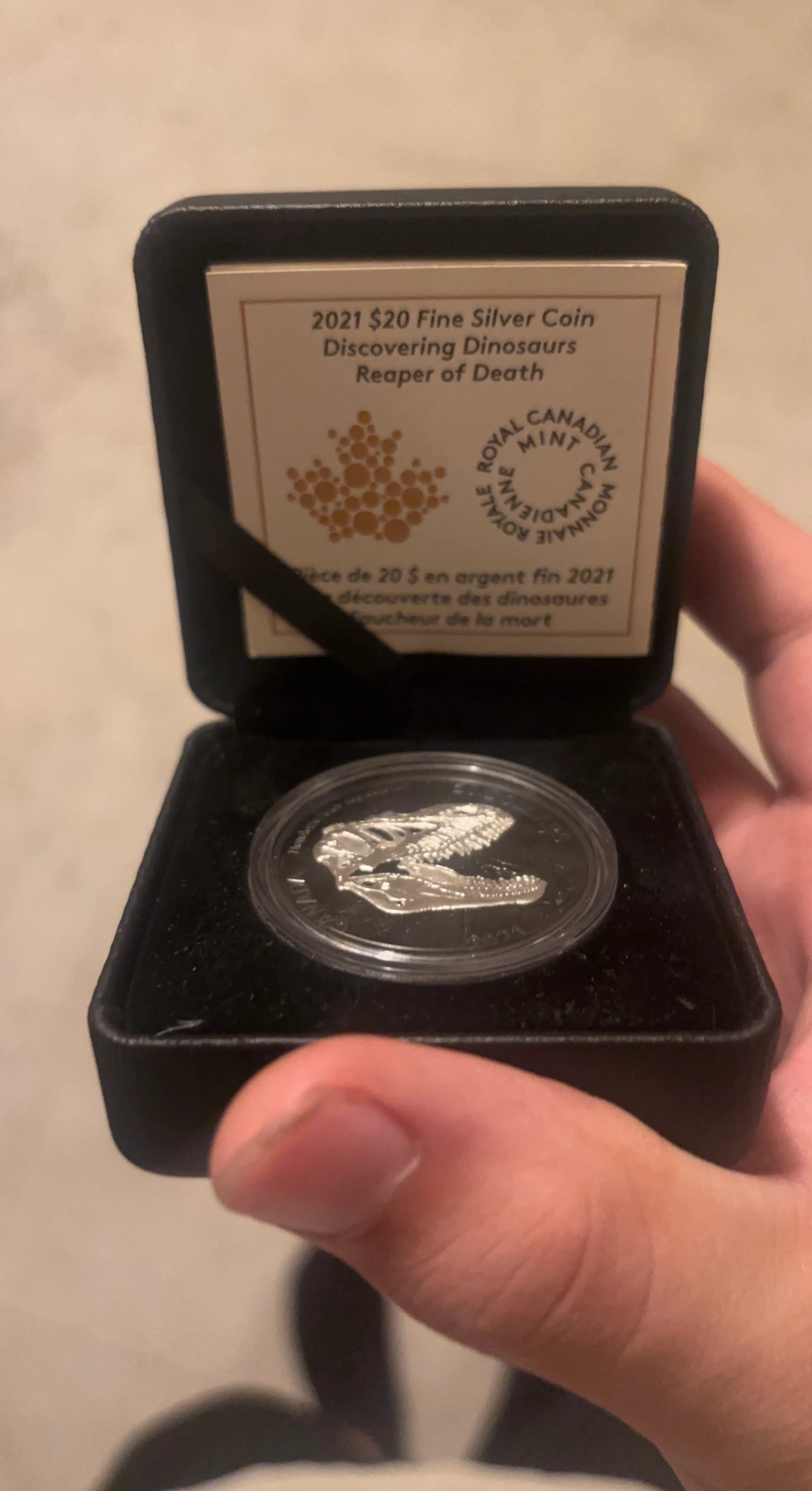 2021 $20 Fine Silver Coin Discovering Dinosaurs