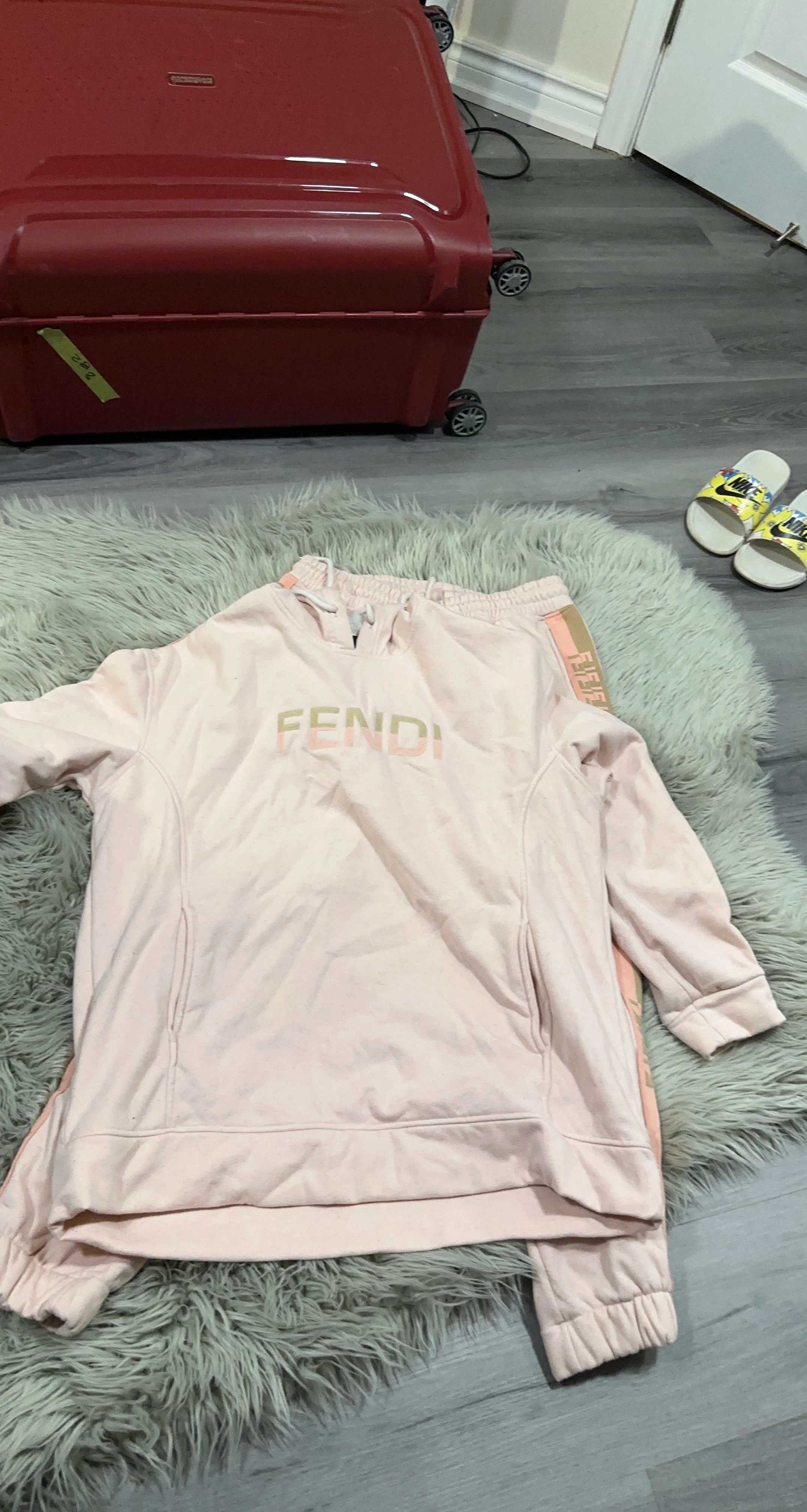 Fendi Light Pink Hoodie and Joggers Set