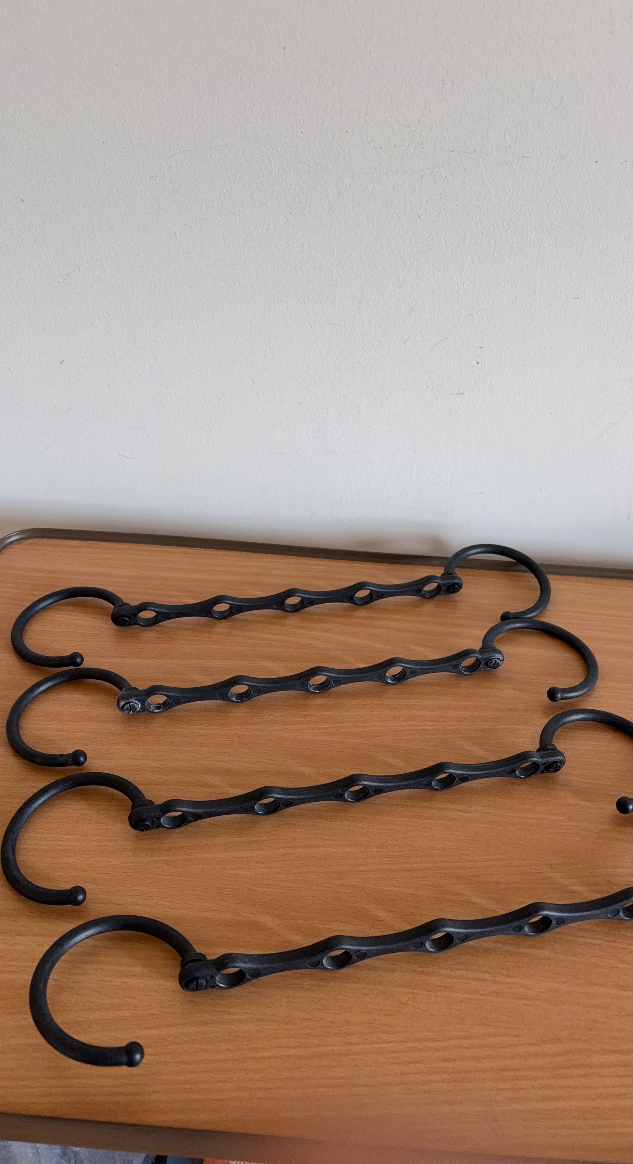 Set of 4 Black Space-Saving Clothes Hangers