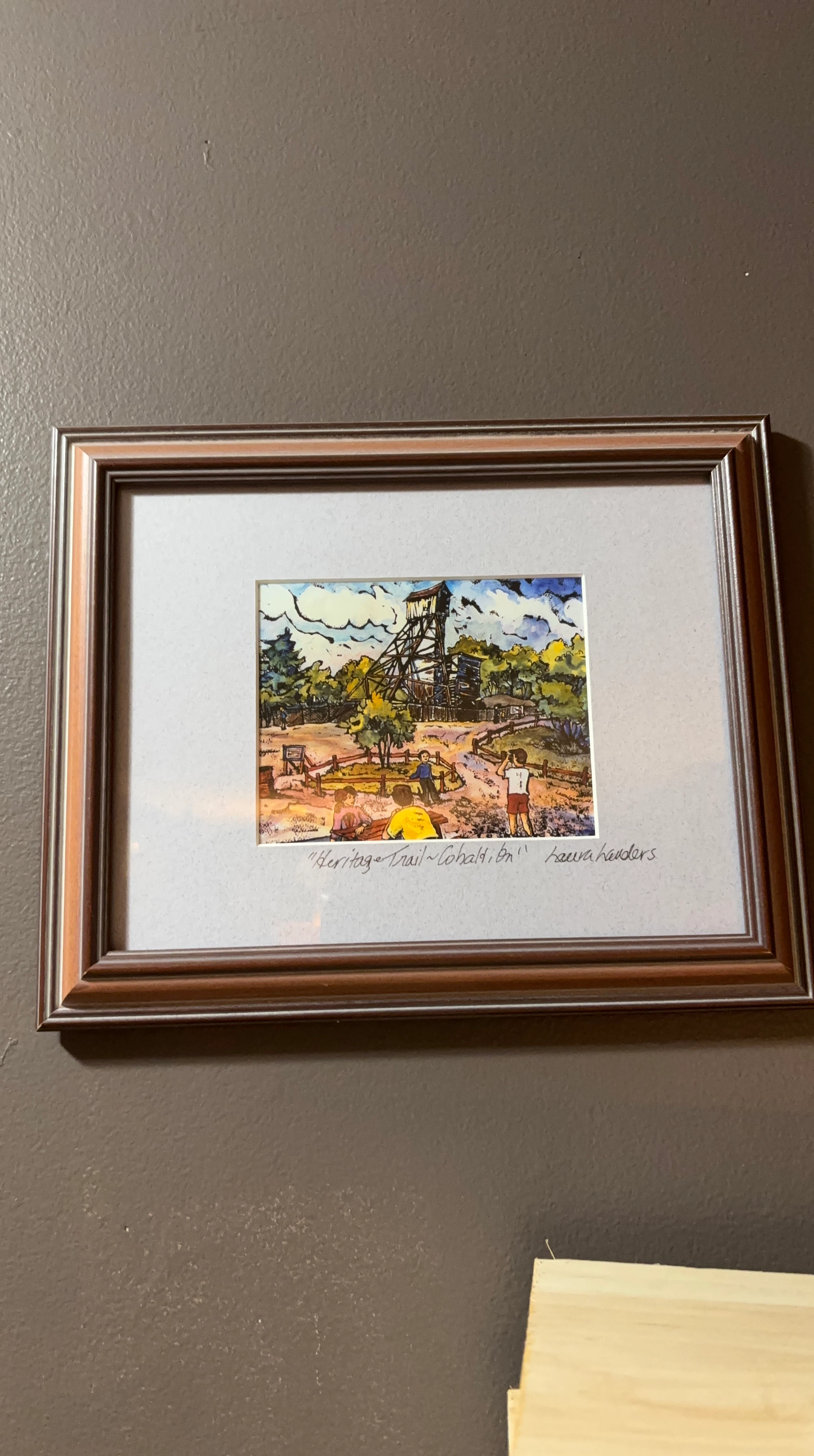 Laura Handers Heritage Trail Cobalt Framed Print
