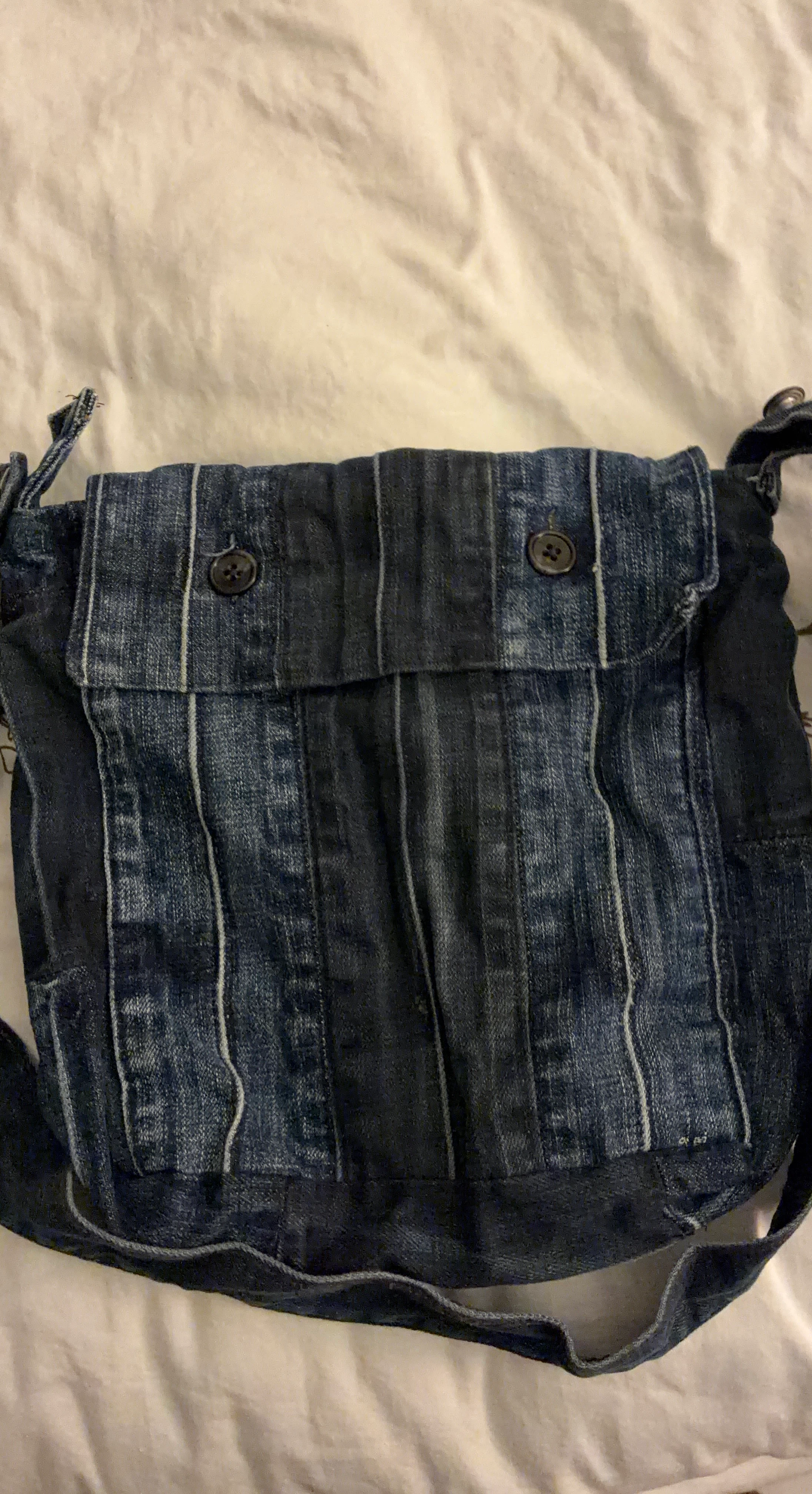 Denim Messenger Bag
