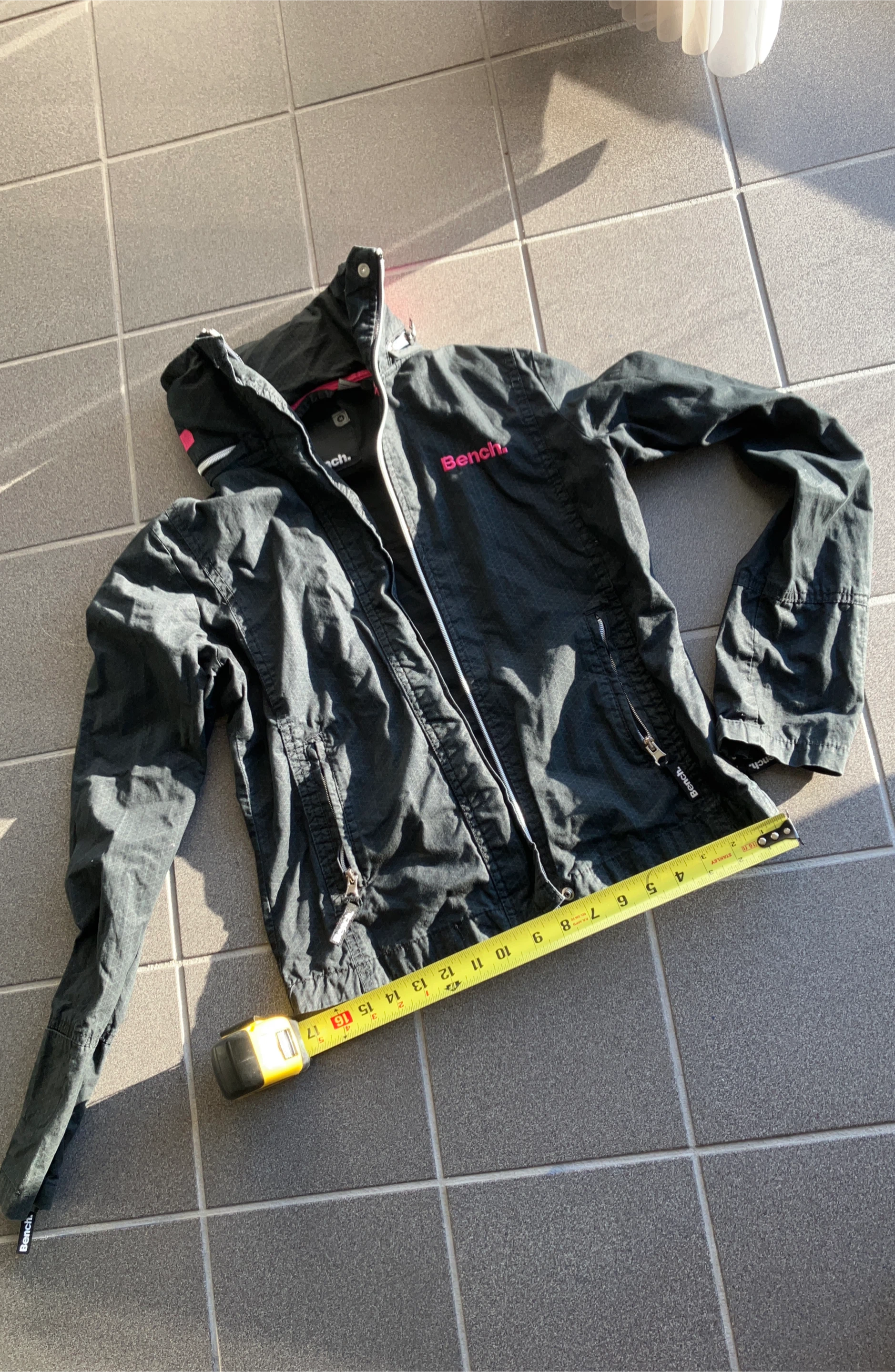 Bench Black Jacket with hidden hood