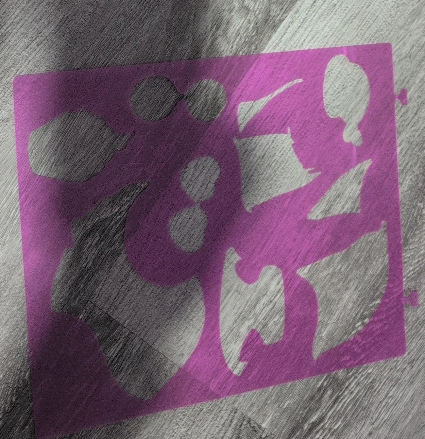 Pink Plastic Craft Stencil