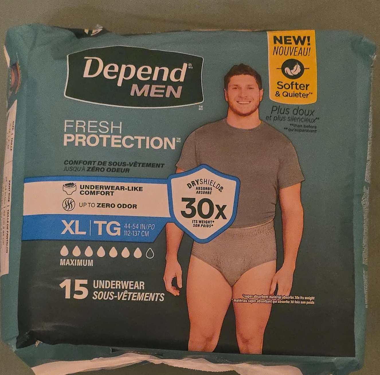 Depend Men Fresh Protection Underwear XL