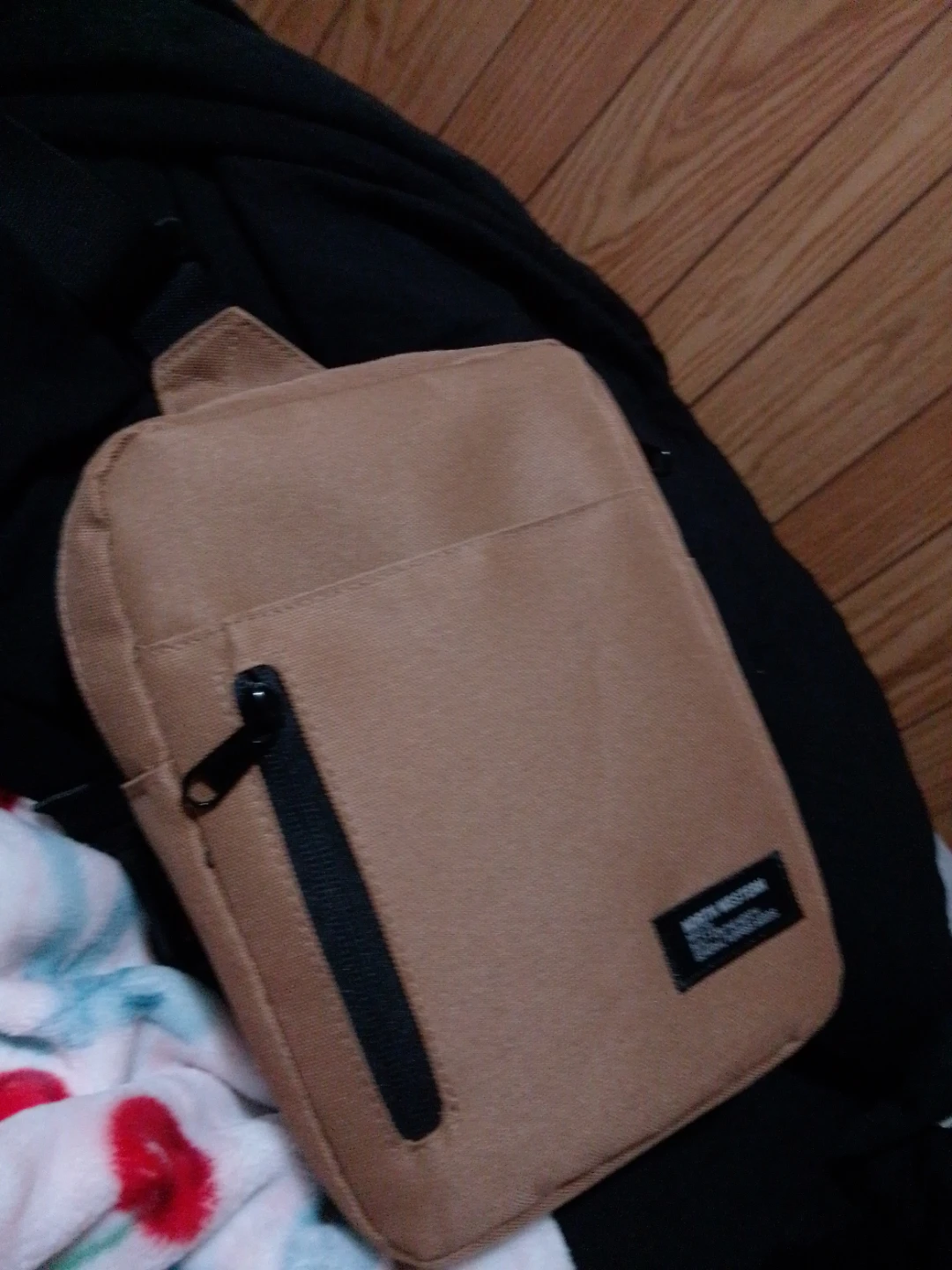 North Western Tan Crossbody Bag