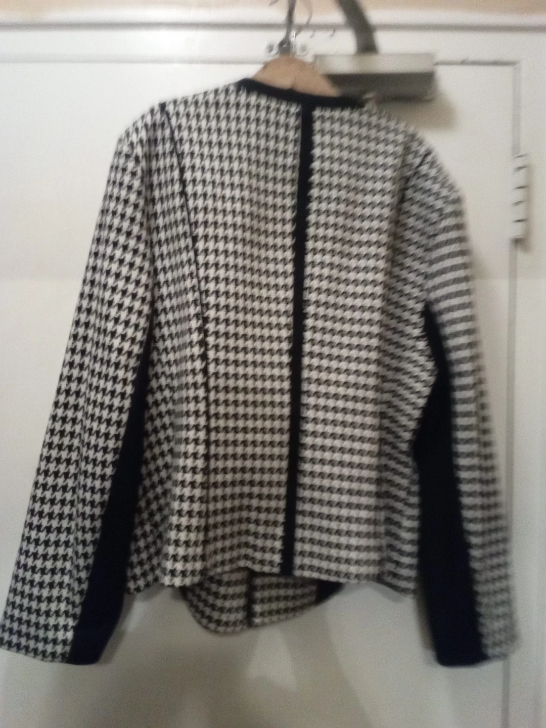 Black and white houndstooth jacket