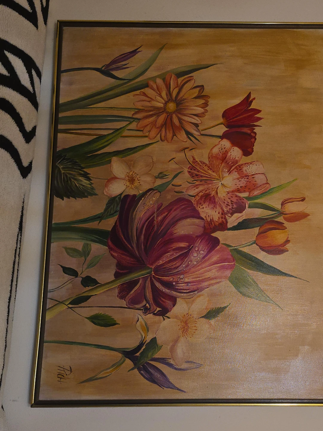 Original Floral Oil Painting by Rich 48x 38