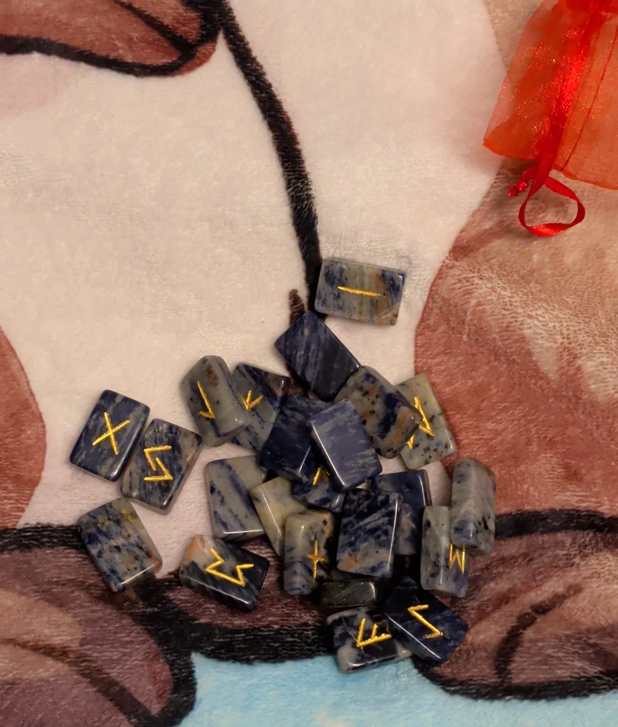 Sodalite Rune Stone Set