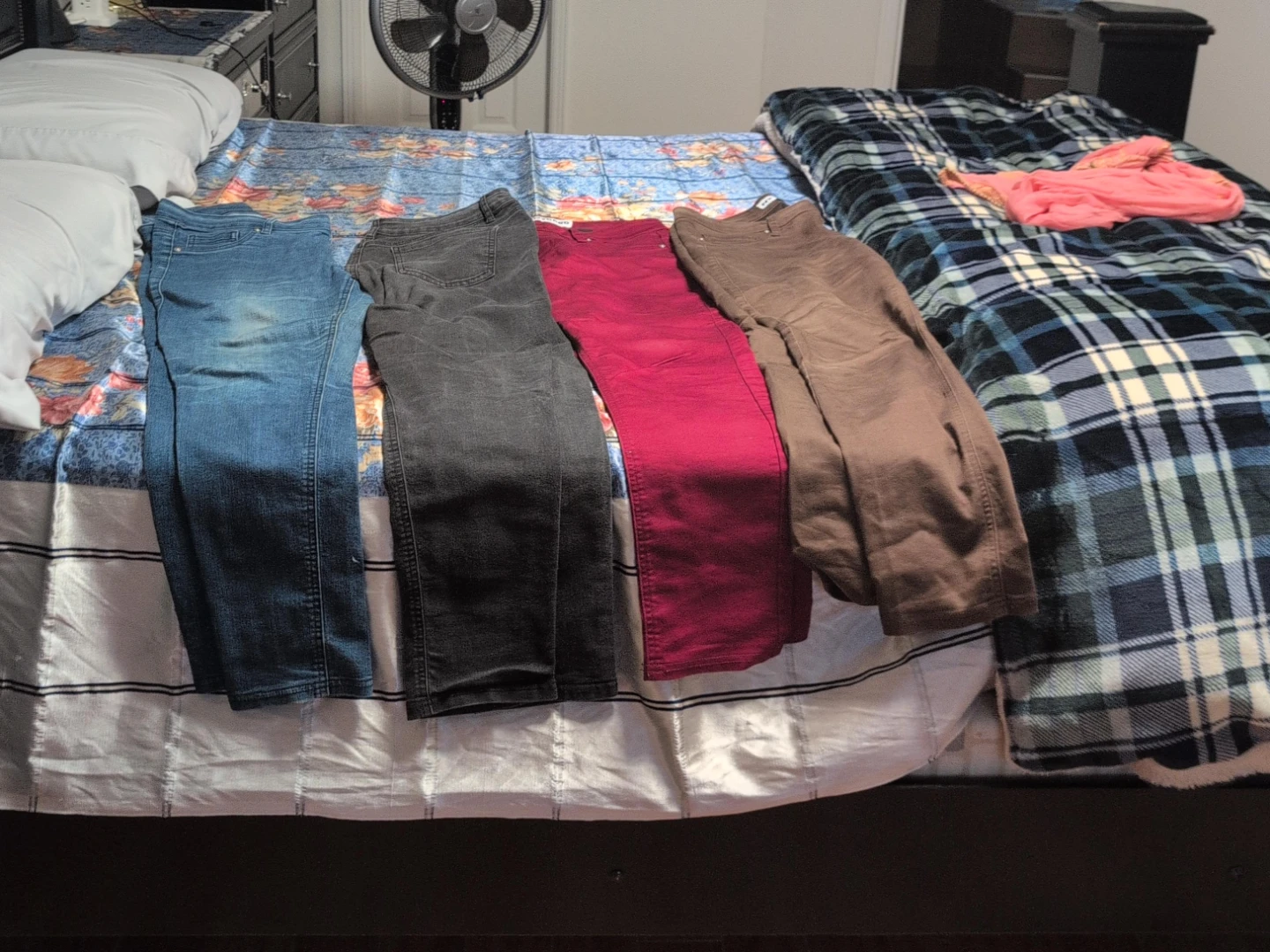 Four pairs of women's jeans