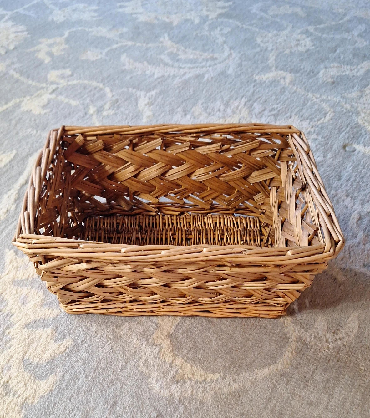 Rectangular Woven Wicker Basket