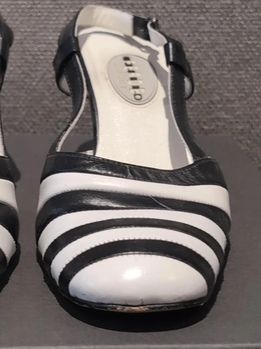 NeroGiardini striped slingback heels size 39
