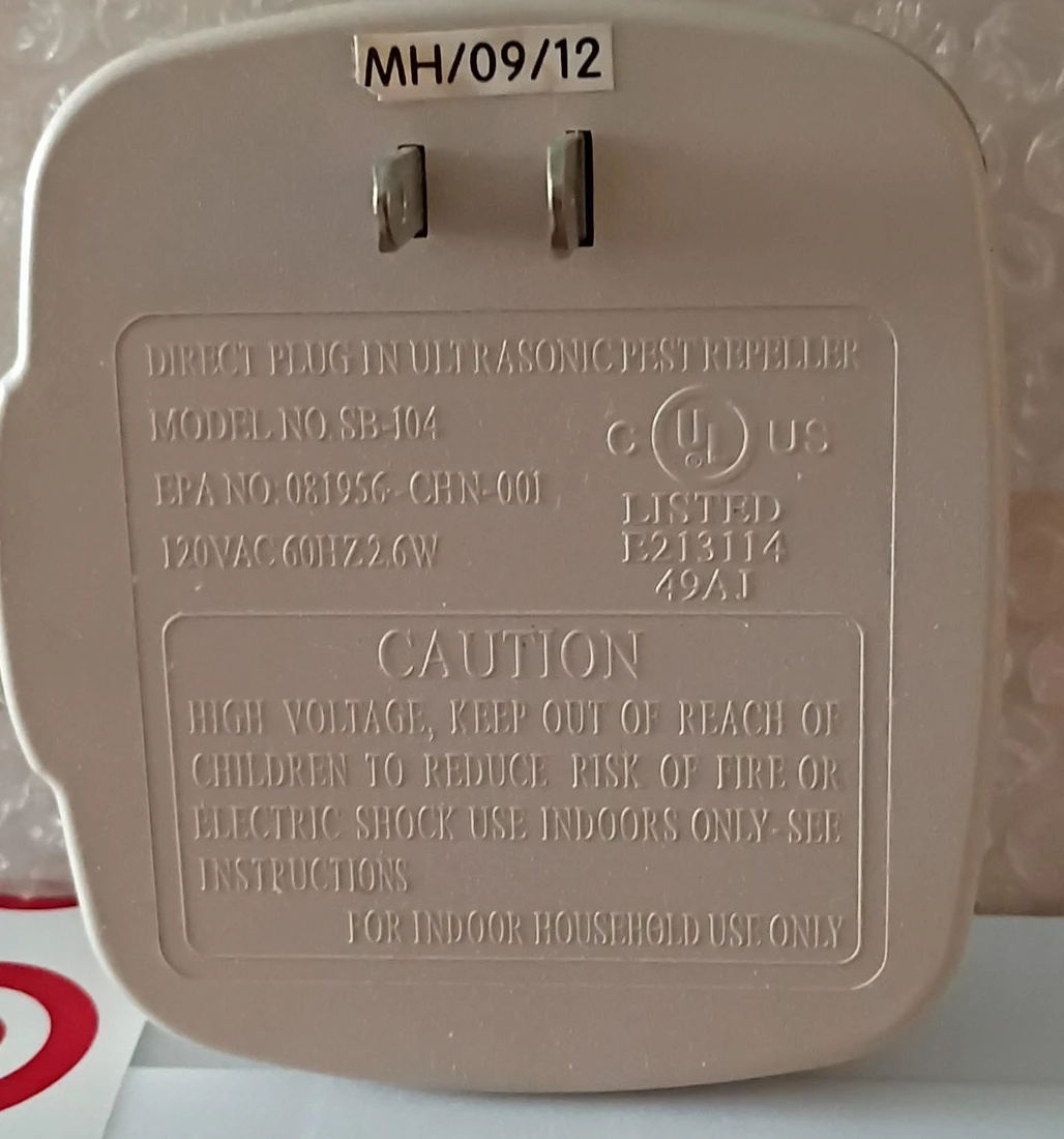 Bell+Howell Ultrasonic Pest Repeller SB-104