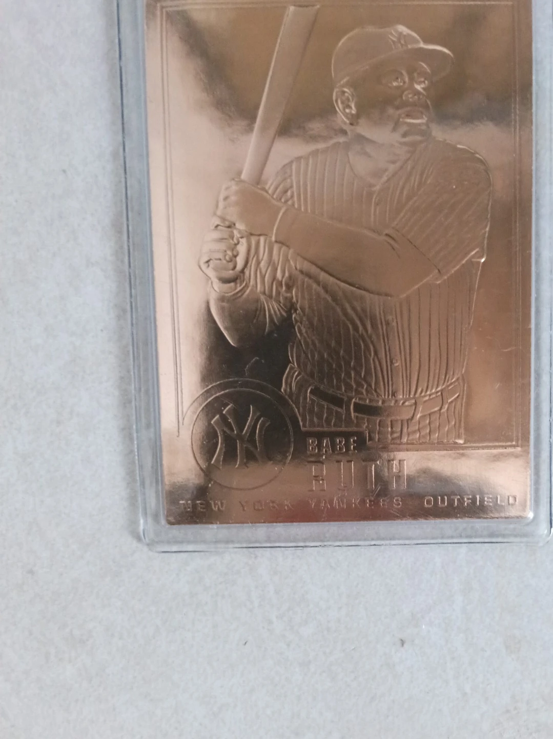Babe Ruth New York Yankees Metal Trading Card