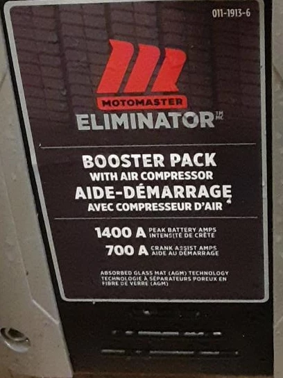 MotoMaster Eliminator Booster Pack with Air Compressor