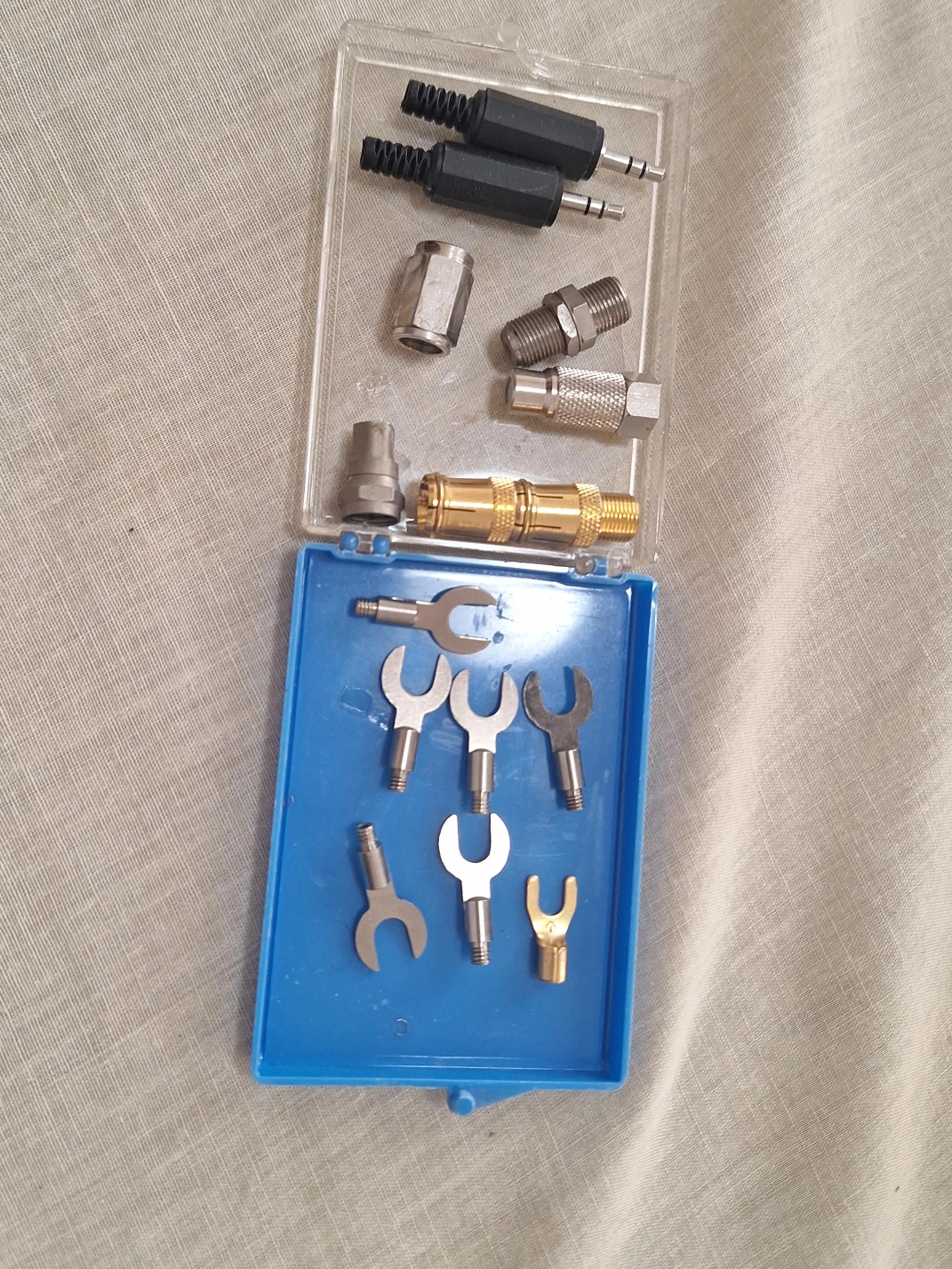 Assorted Audio Connectors and Spade Terminals