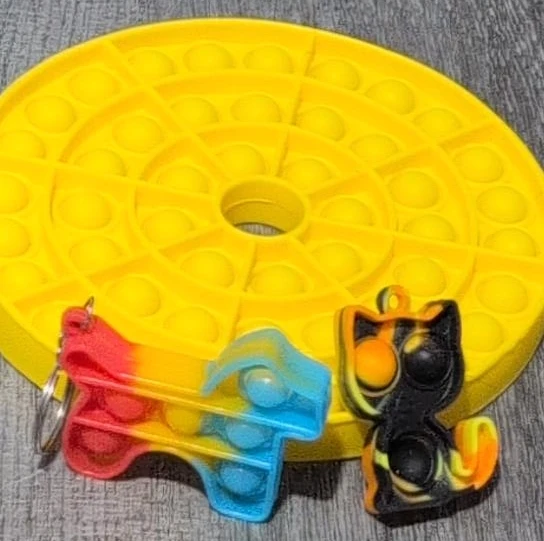 Set of 3 Assorted Silicone Pop-It Toys