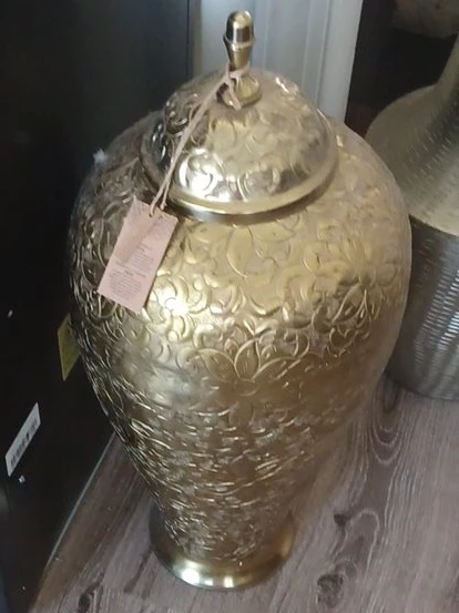 Decorative Gold Metal Urn