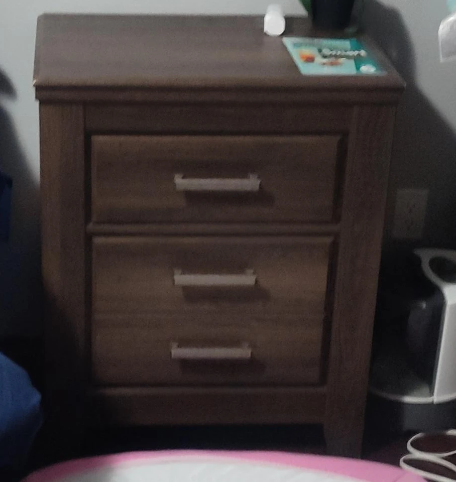 Wooden 3-Drawer Nightstand
