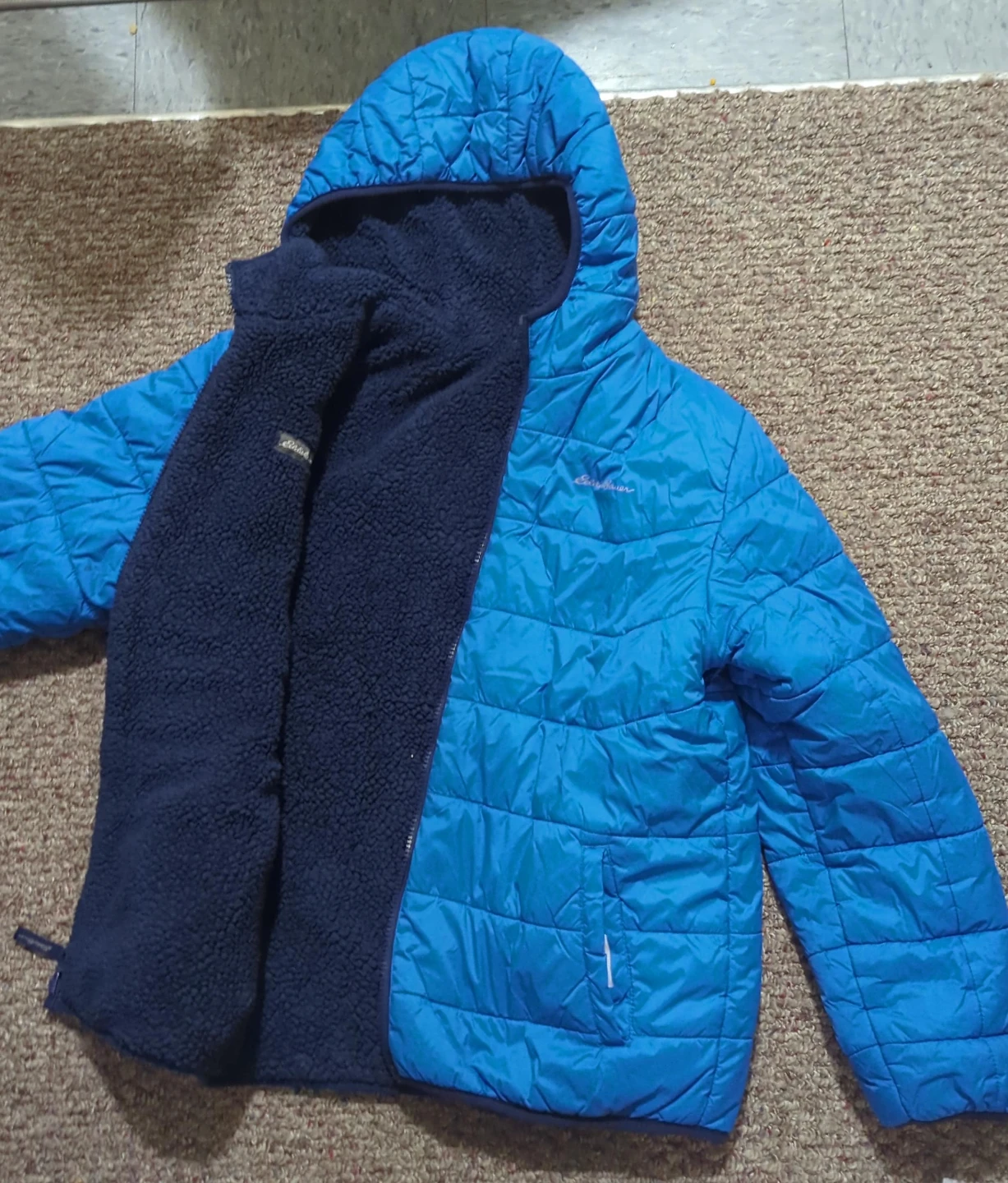 Eddie Bauer Blue Puffer Jacket