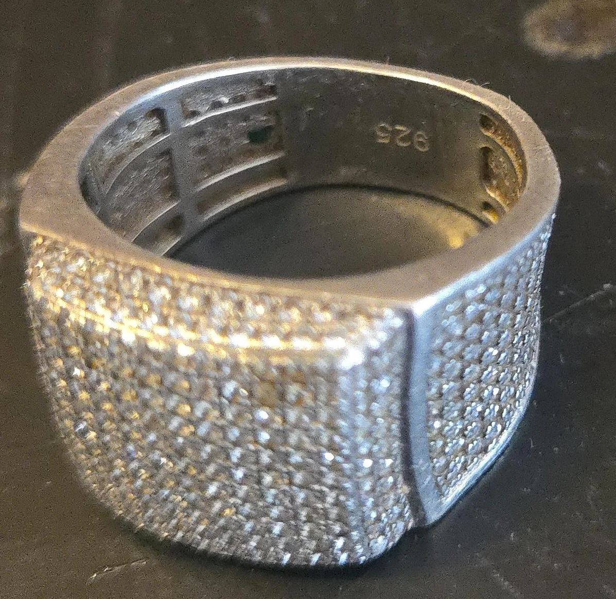 925 Sterling Silver Pave Ring