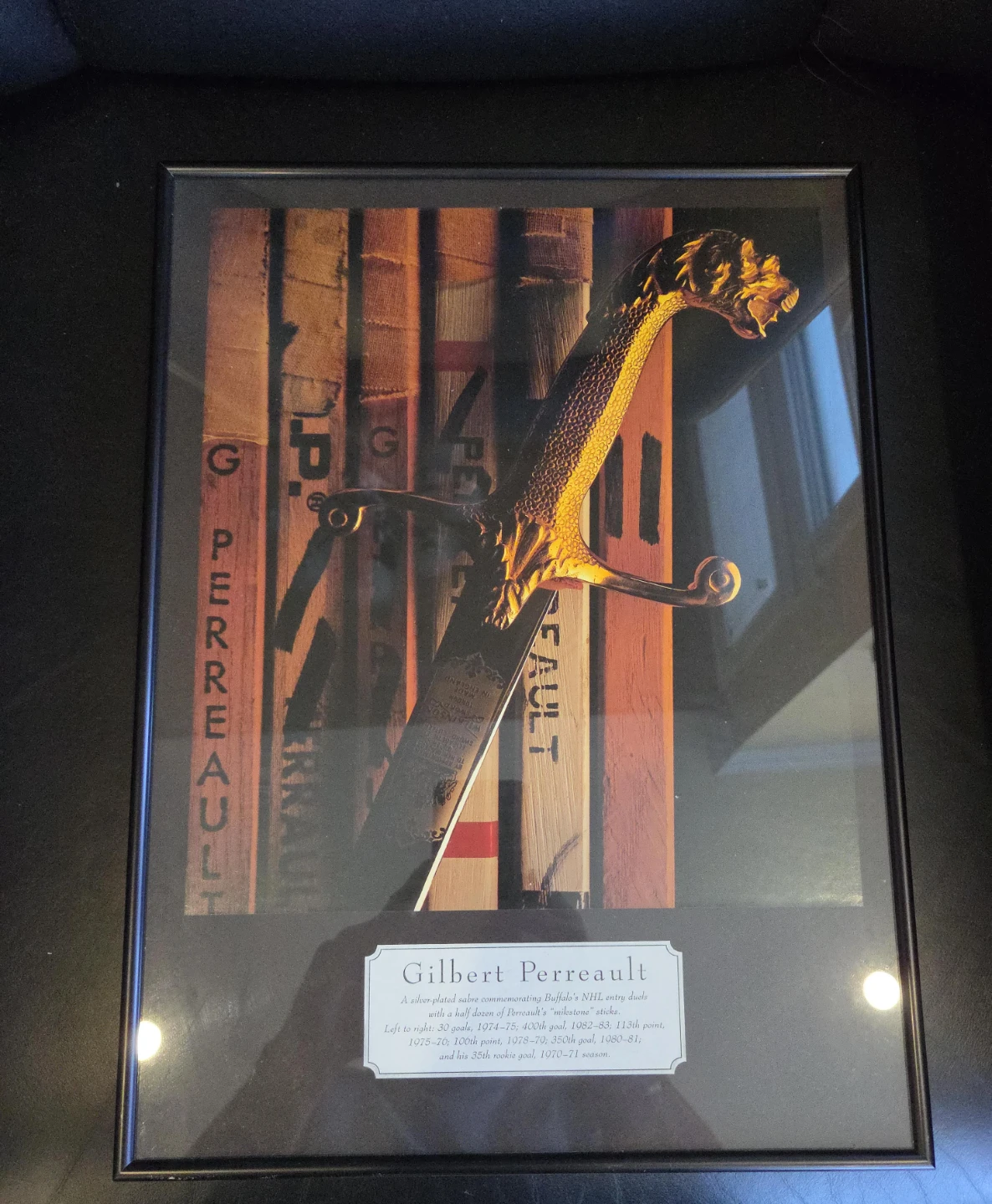 Gilbert Perreault commemorative framed print