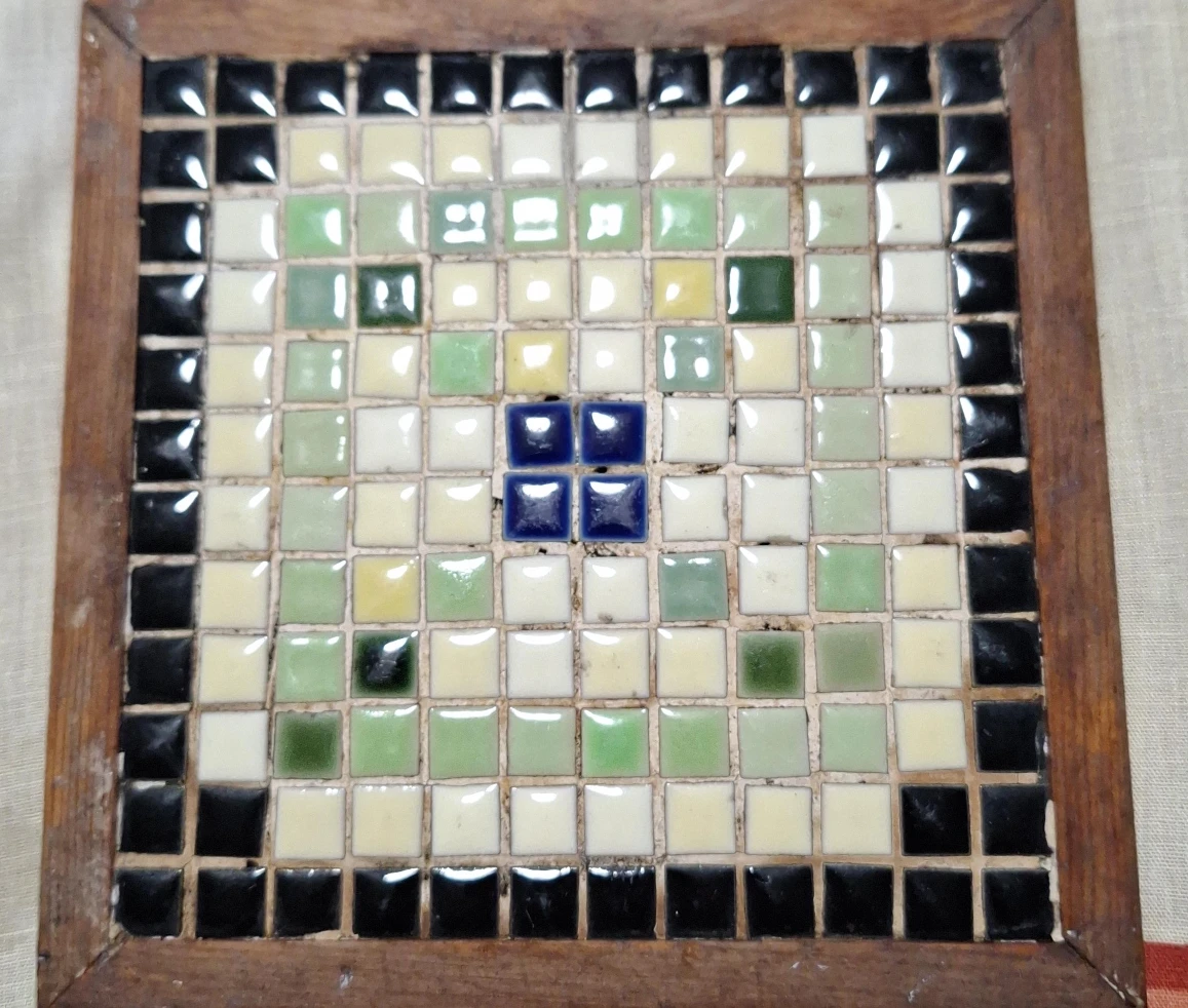 Mosaic Tile Trivet with Wooden Frame
