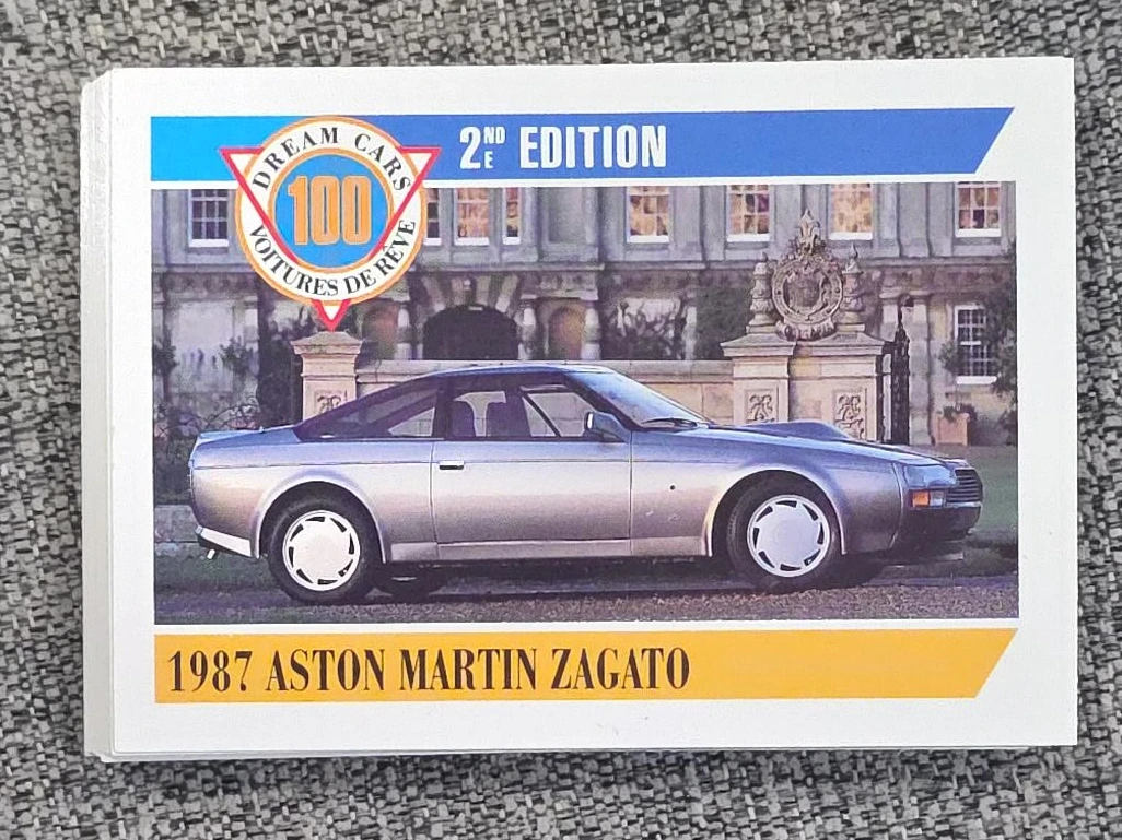 100 Dream Cars 2nd Edition: 1987 Aston Martin Zagato card
