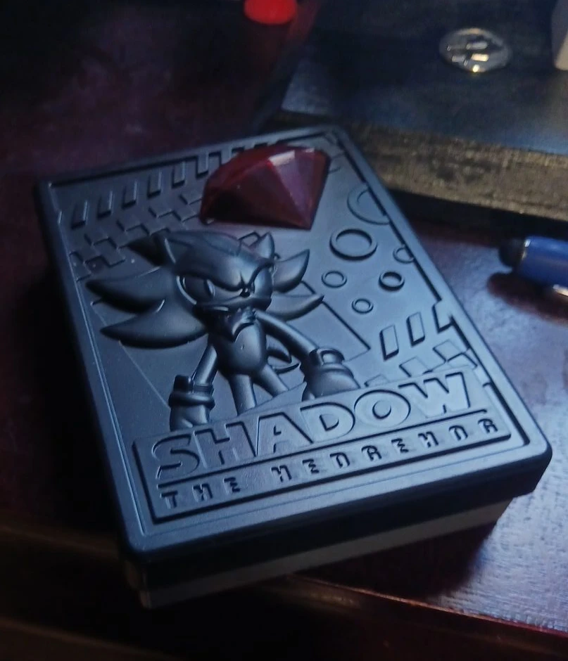 Shadow the Hedgehog embossed tin