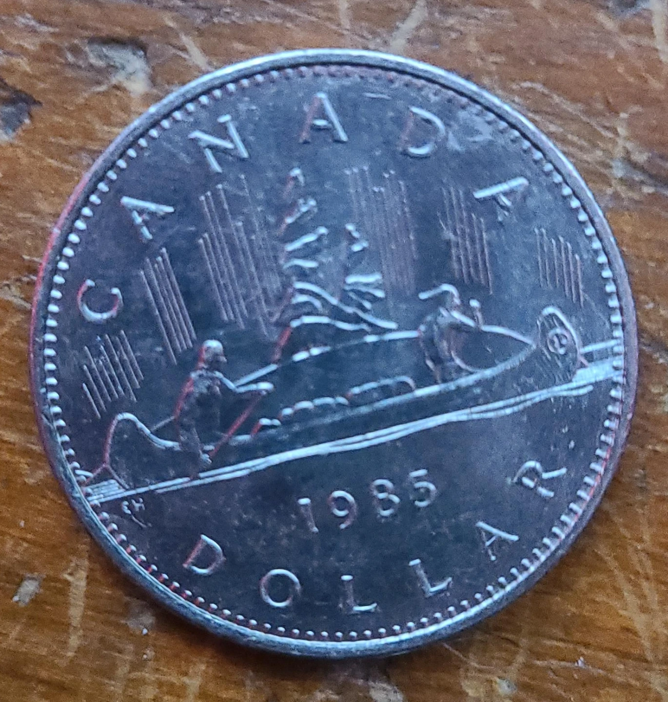 1985 Canadian Voyageur Silver Dollar
