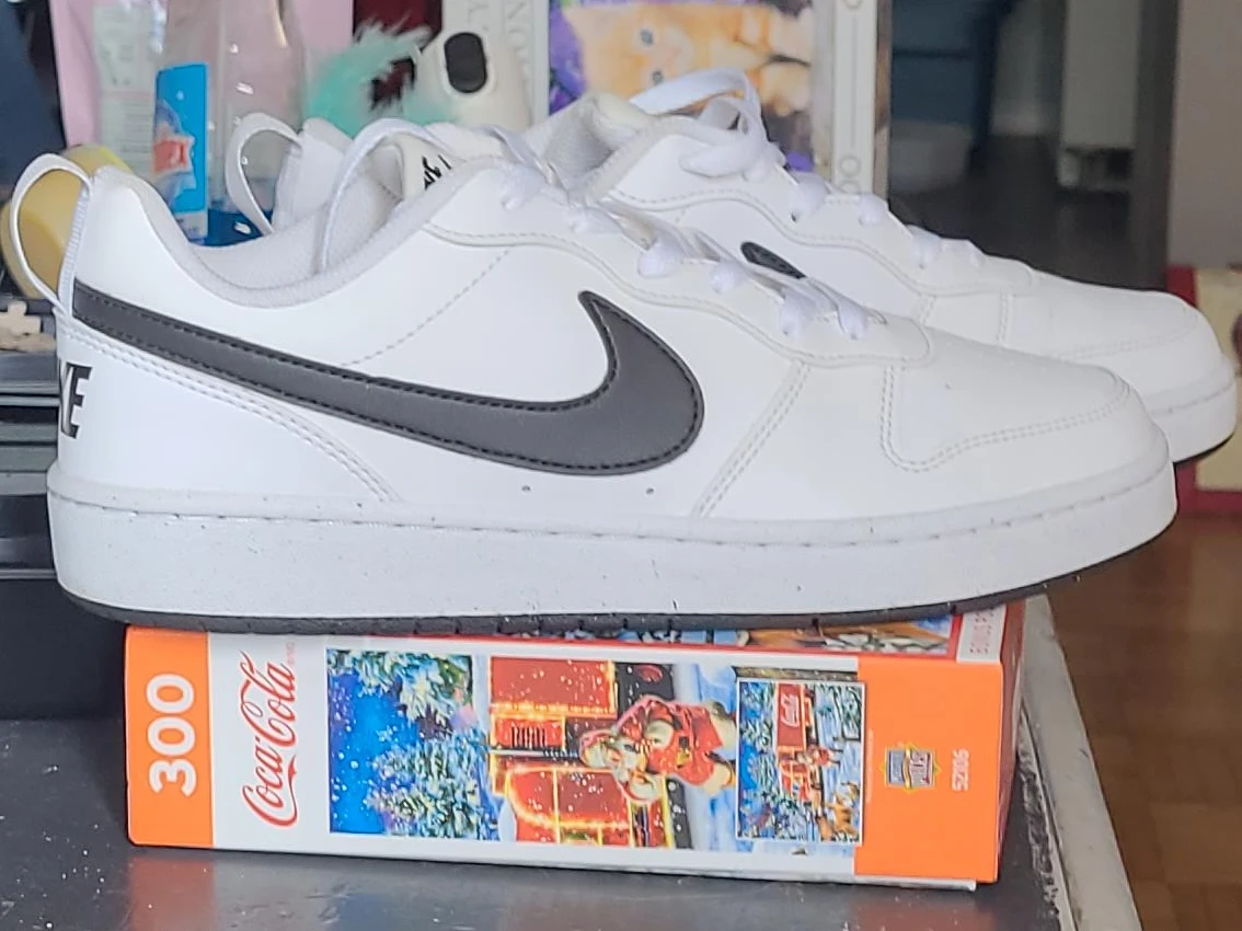Nike Court Vision Low White and Black Shoes