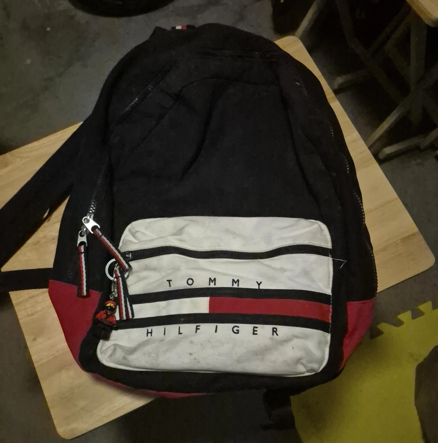 Tommy Hilfiger Black and White Backpack