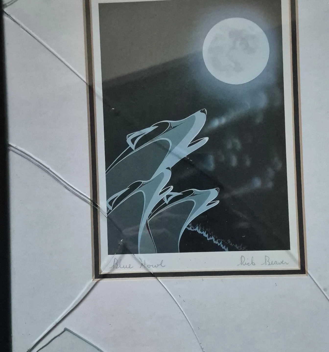Rick Beaver Blue Howl Framed Print