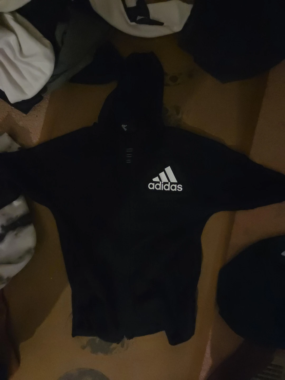 Adidas Black Full-Zip Hoodie