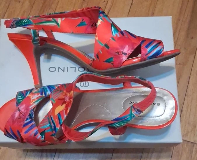 Bandolino Floral Slingback Heels