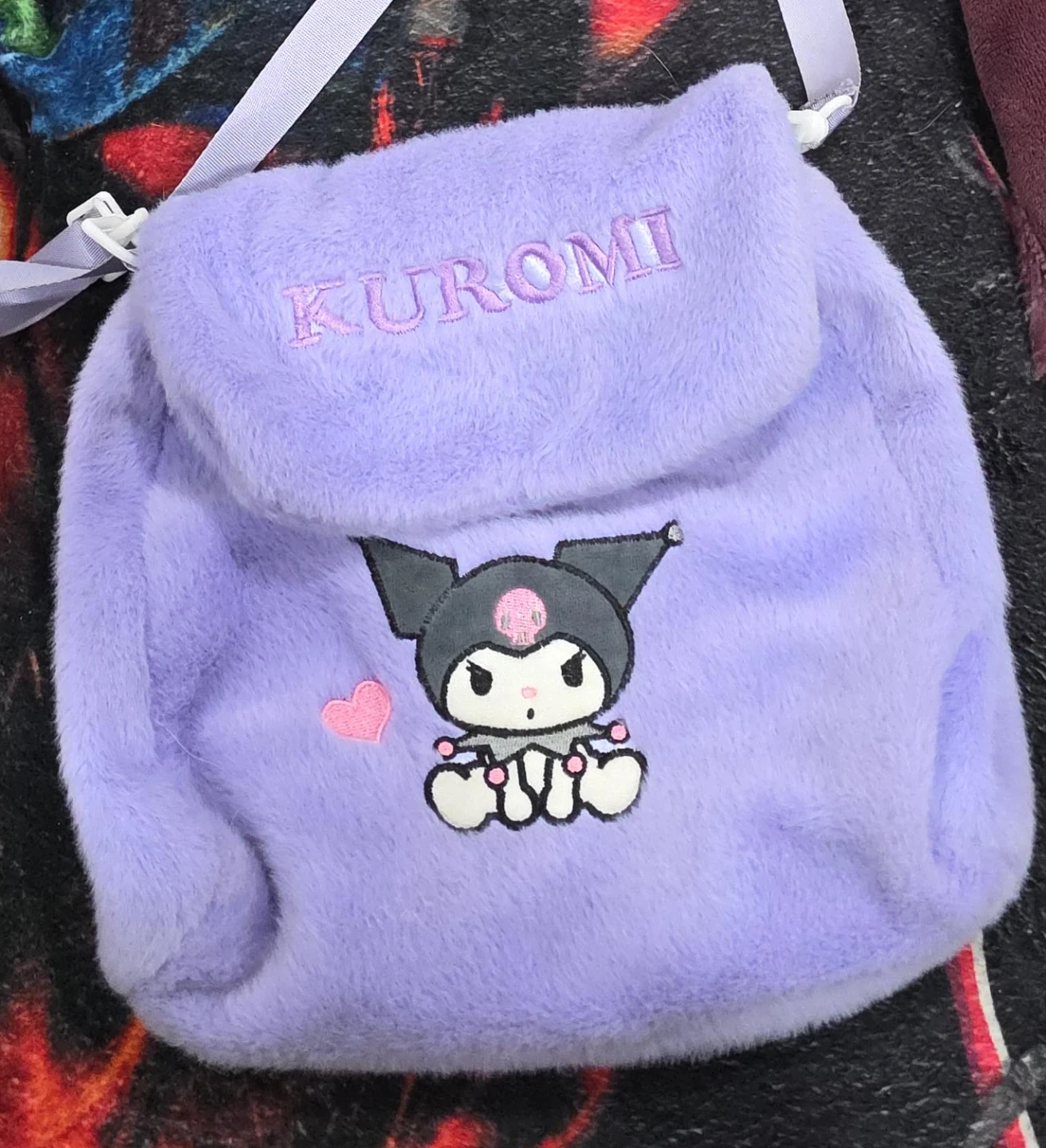 Kuromi Plush Crossbody Bag