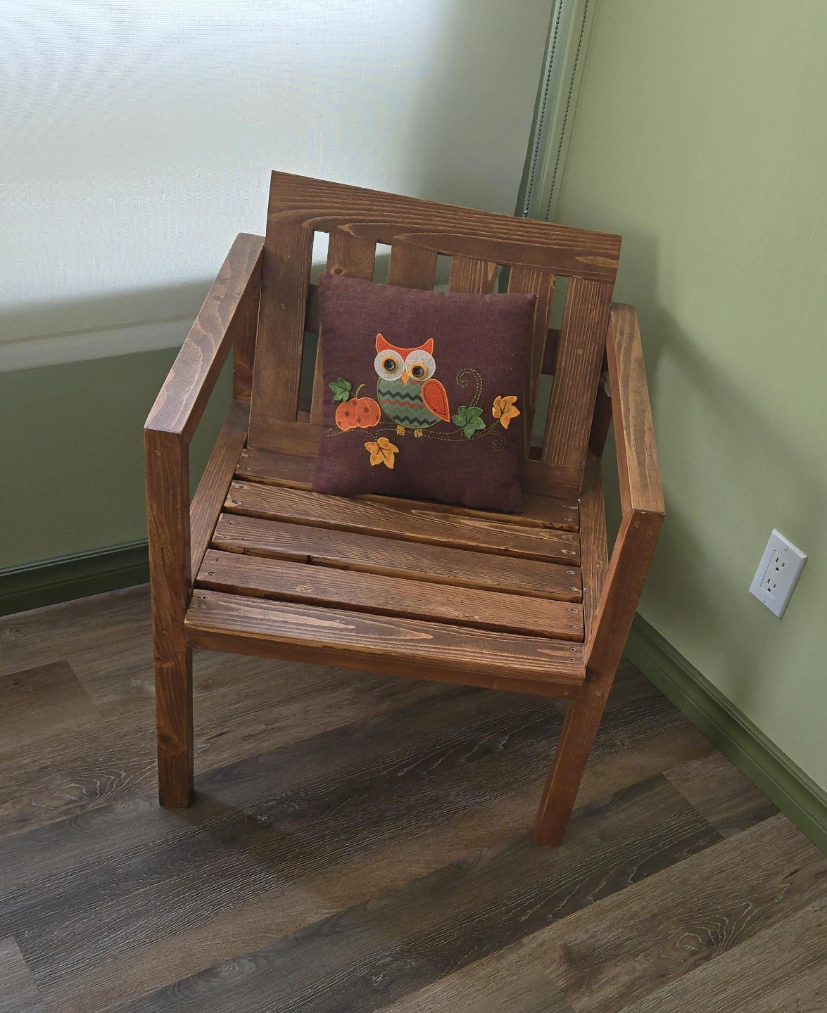 Hand made Solid Wood Accent Chair × 2