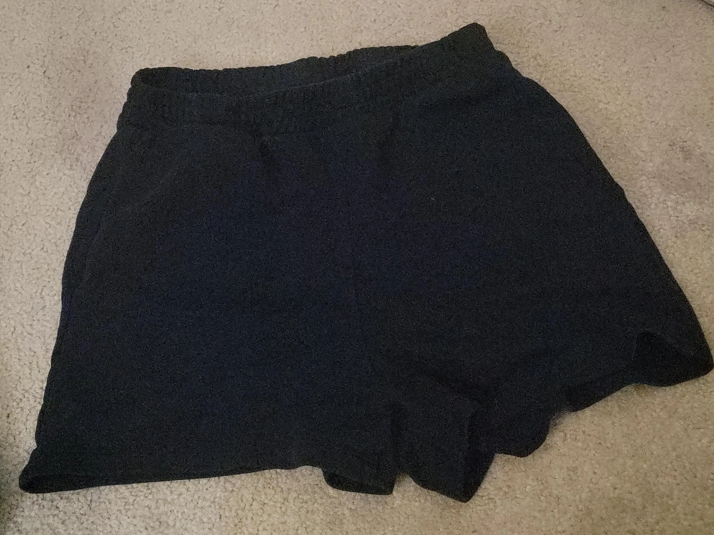 Black fleece shorts