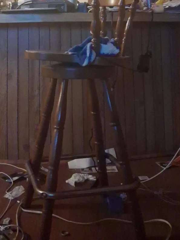 Wooden Swivel Bar Stool