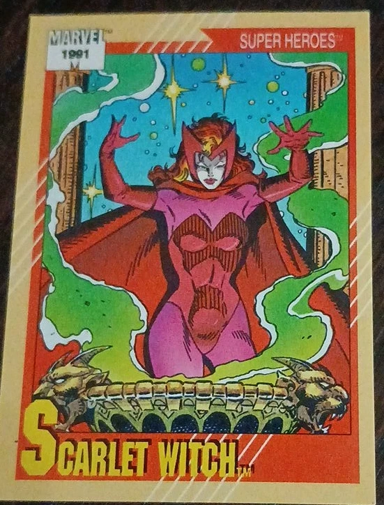 1991 Marvel Super Heroes Scarlet Witch Trading Card