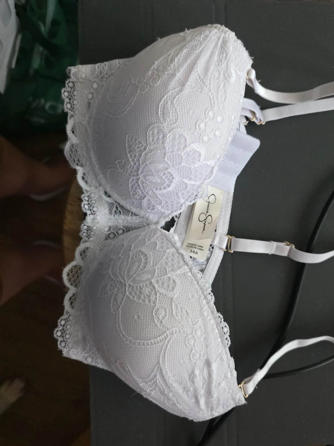 Jessica Simpson white lace bra 34A