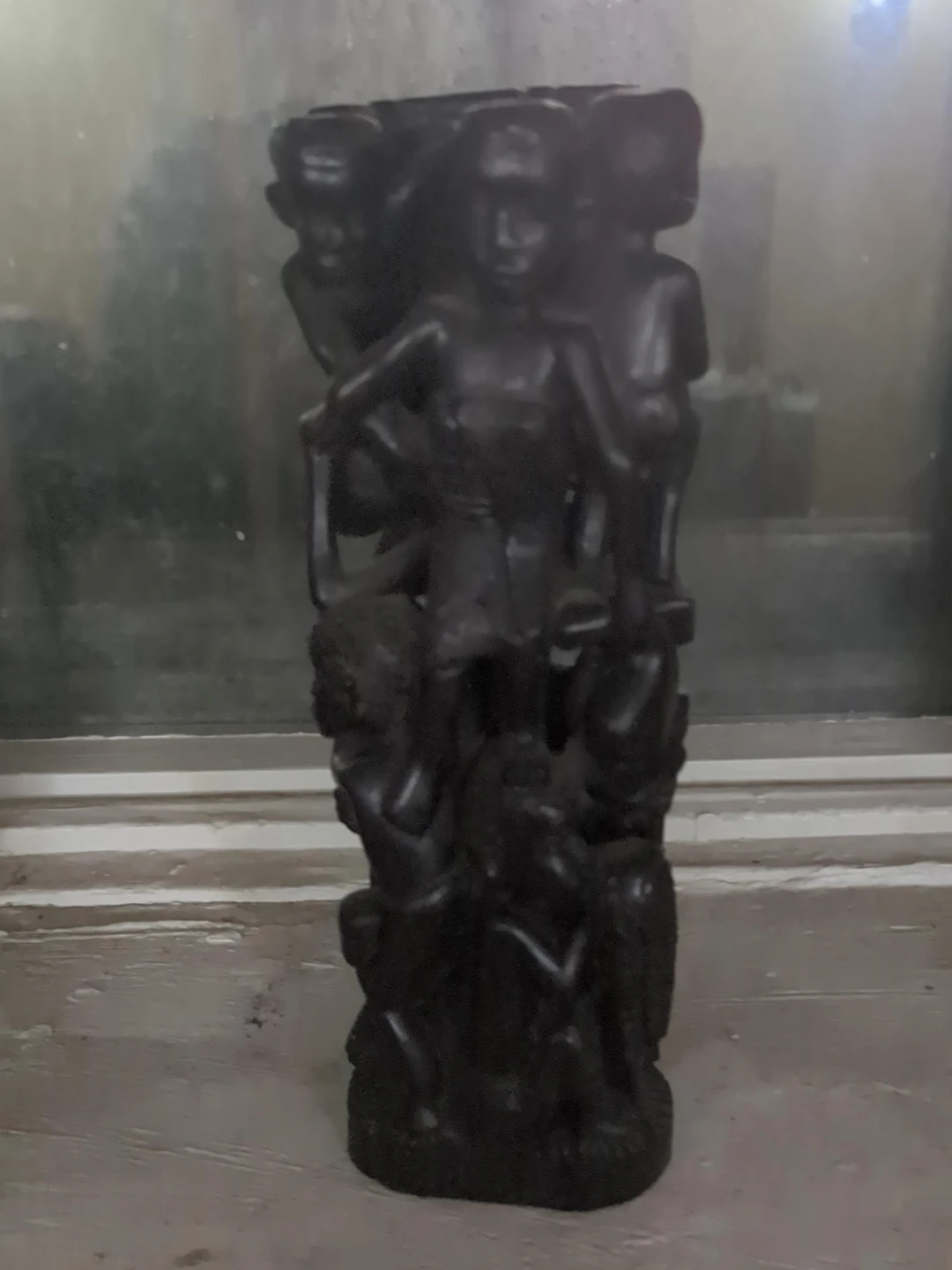 Hand-Carved Wooden African Figurine Sculpture