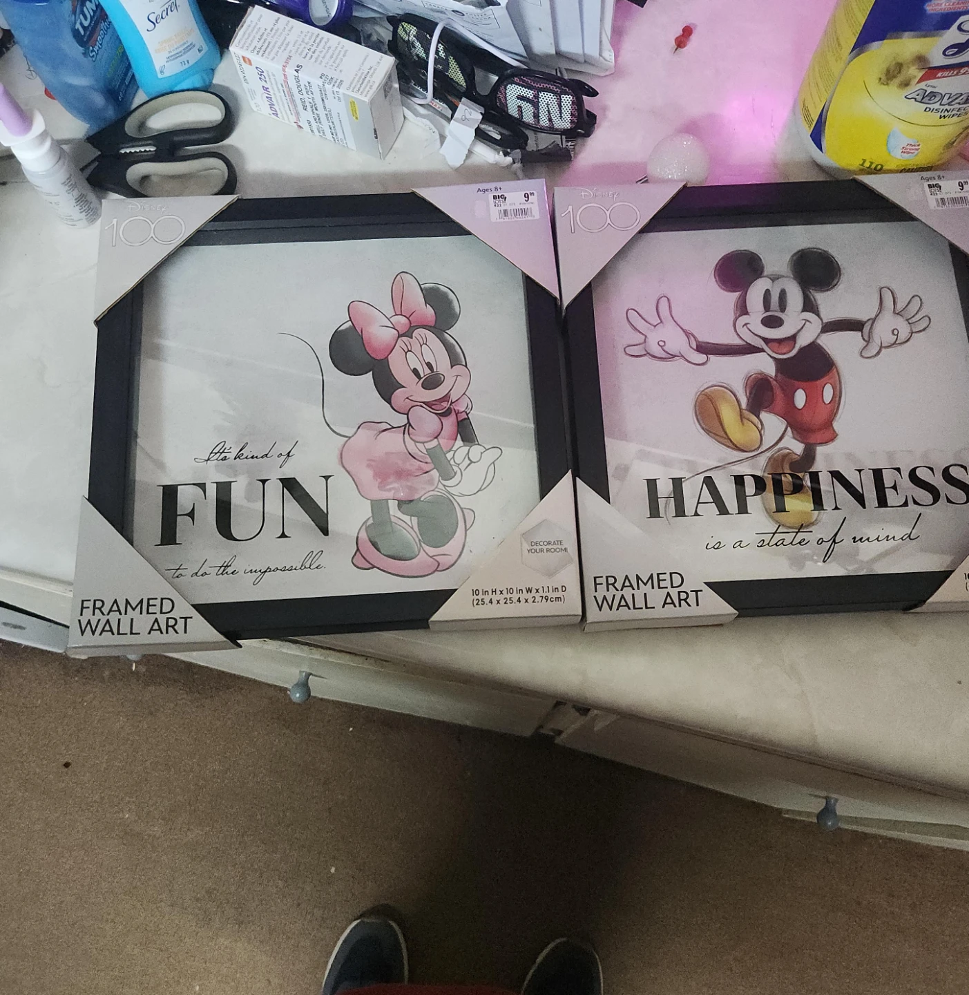 Disney 100 Framed Wall Art, 2 Pieces