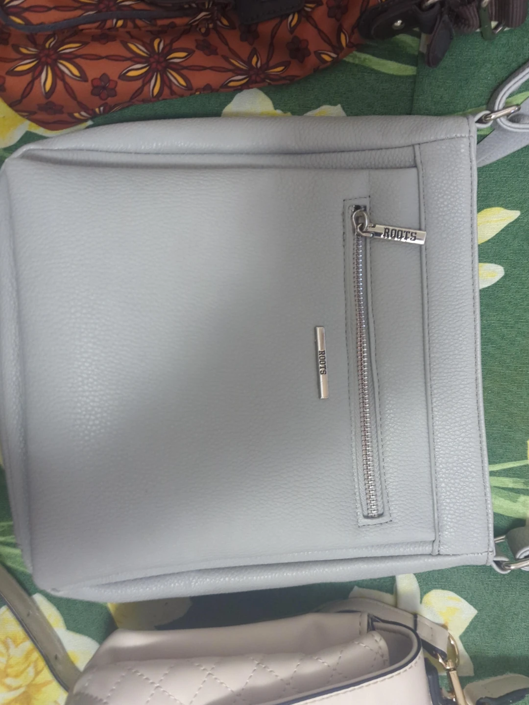 Roots Grey Crossbody Bag