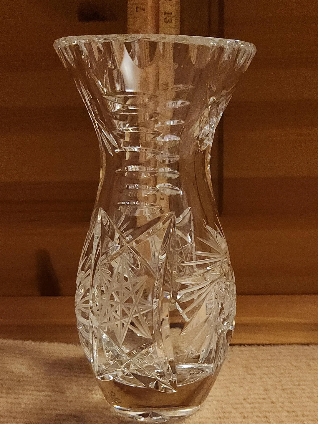 Clear Cut Crystal Decorative Vase