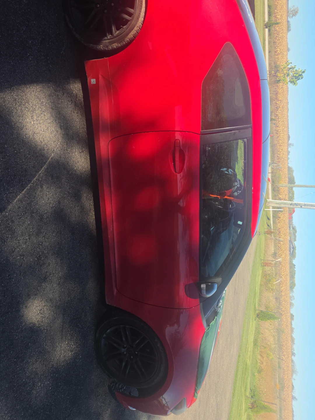 Red Scion tC Coupe