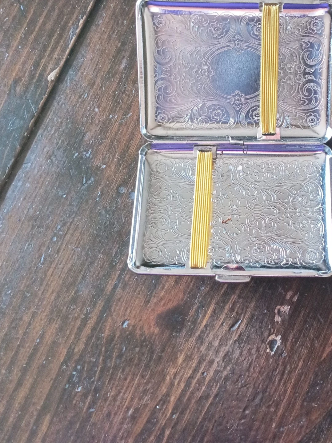 Vintage Ornate Metal Cigarette Case